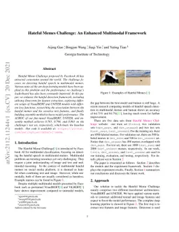 Hateful Memes Challenge: An Enhanced Multimodal Framework