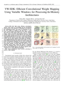 VW-SDK: Efficient Convolutional Weight Mapping Using Variable Windows
  for Processing-In-Memory Architectures