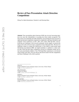 Review of Face Presentation Attack Detection Competitions
