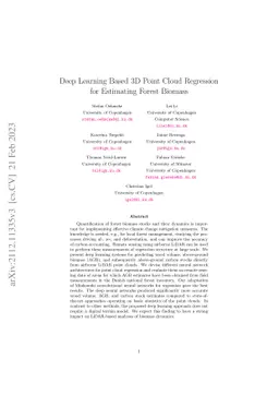 Deep Learning Based 3D Point Cloud Regression for Estimating Forest
  Biomass