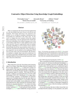 Contrastive Object Detection Using Knowledge Graph Embeddings
