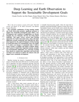 Deep Learning and Earth Observation to Support the Sustainable
  Development Goals