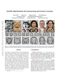 StyleSDF: High-Resolution 3D-Consistent Image and Geometry Generation