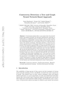 Controversy Detection: a Text and Graph Neural Network Based Approach