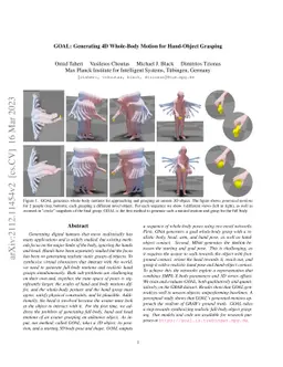 GOAL: Generating 4D Whole-Body Motion for Hand-Object Grasping