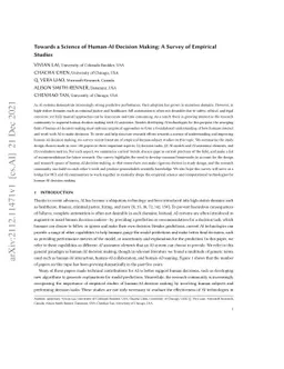Towards a Science of Human-AI Decision Making: A Survey of Empirical
  Studies