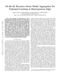 On-the-fly Resource-Aware Model Aggregation for Federated Learning in
  Heterogeneous Edge