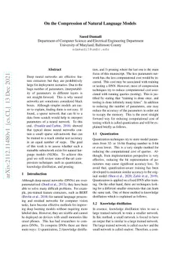 On the Compression of Natural Language Models