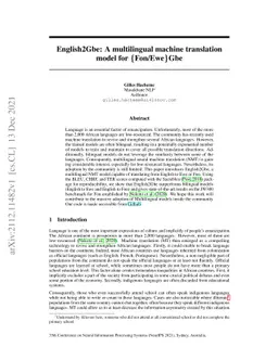 English2Gbe: A multilingual machine translation model for {Fon/Ewe}Gbe