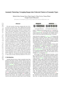 Anomaly Clustering: Grouping Images into Coherent Clusters of Anomaly
  Types