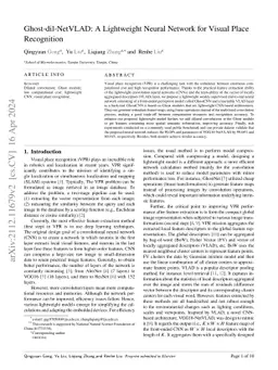 Ghost-dil-NetVLAD: A Lightweight Neural Network for Visual Place
  Recognition