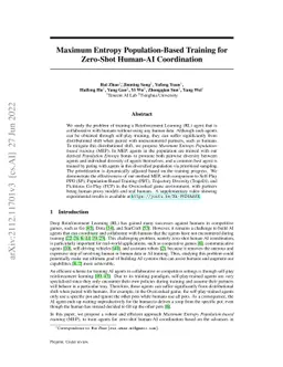 Maximum Entropy Population-Based Training for Zero-Shot Human-AI
  Coordination