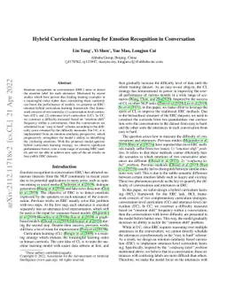 Hybrid Curriculum Learning for Emotion Recognition in Conversation