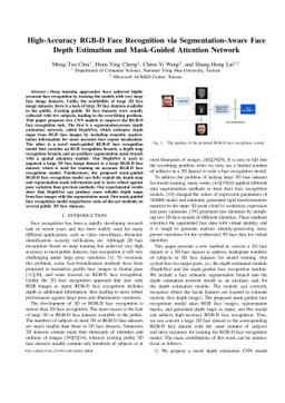 High-Accuracy RGB-D Face Recognition via Segmentation-Aware Face Depth
  Estimation and Mask-Guided Attention Network