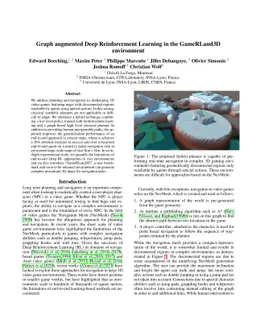 Graph augmented Deep Reinforcement Learning in the GameRLand3D
  environment