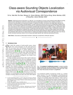 Class-aware Sounding Objects Localization via Audiovisual Correspondence