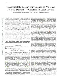 On Asymptotic Linear Convergence of Projected Gradient Descent for
  Constrained Least Squares