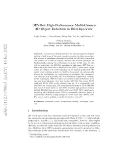 BEVDet: High-performance Multi-camera 3D Object Detection in
  Bird-Eye-View