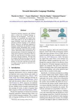 Towards Interactive Language Modeling