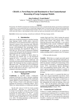 CRASS: A Novel Data Set and Benchmark to Test Counterfactual Reasoning
  of Large Language Models