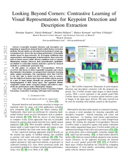 Looking Beyond Corners: Contrastive Learning of Visual Representations
  for Keypoint Detection and Description Extraction