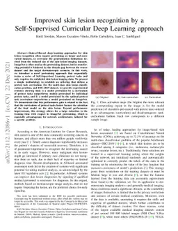 Improved skin lesion recognition by a Self-Supervised Curricular Deep
  Learning approach
