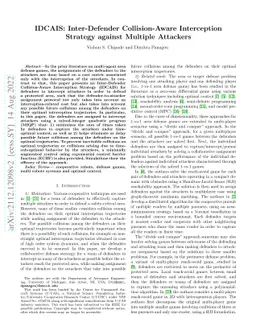 IDCAIS: Inter-Defender Collision-Aware Interception Strategy against Multiple Attackers