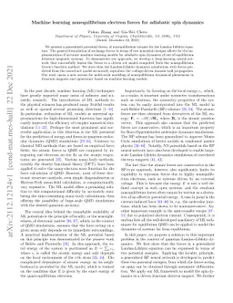 Machine learning nonequilibrium electron forces for adiabatic spin
  dynamics