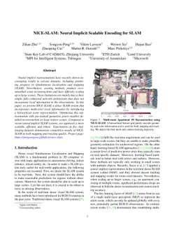 NICE-SLAM: Neural Implicit Scalable Encoding for SLAM