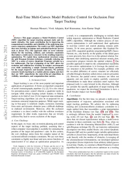 Real-Time Multi-Convex Model Predictive Control for Occlusion Free
  Target Tracking