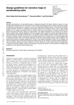 Design guidelines for narrative maps in sensemaking tasks