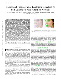 Robust and Precise Facial Landmark Detection by Self-Calibrated Pose
  Attention Network
