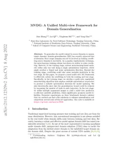 MVDG: A Unified Multi-view Framework for Domain Generalization