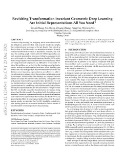 Revisiting Transformation Invariant Geometric Deep Learning: An Initial Representation Perspective