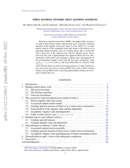 When Random Tensors meet Random Matrices