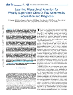 Learning Hierarchical Attention for Weakly-supervised Chest X-Ray
  Abnormality Localization and Diagnosis