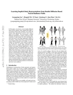 Learning Implicit Body Representations from Double Diffusion Based
  Neural Radiance Fields