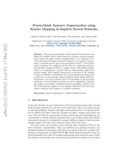 FourierMask: Instance Segmentation using Fourier Mapping in Implicit
  Neural Networks
