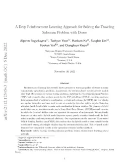 A Deep Reinforcement Learning Approach for Solving the Traveling
  Salesman Problem with Drone