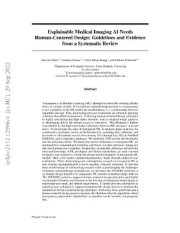 Explainable Medical Imaging AI Needs Human-Centered Design: Guidelines
  and Evidence from a Systematic Review