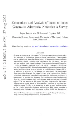Comparison and Analysis of Image-to-Image Generative Adversarial
  Networks: A Survey