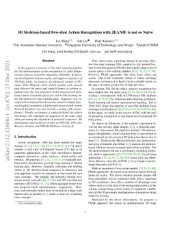 3D Skeleton-based Few-shot Action Recognition with JEANIE is not so
  Naïve