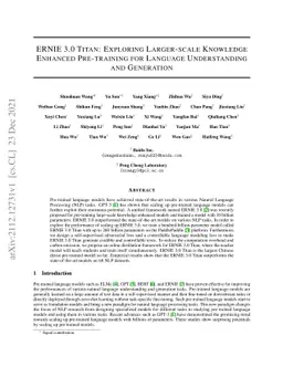 ERNIE 3.0 Titan: Exploring Larger-scale Knowledge Enhanced Pre-training
  for Language Understanding and Generation
