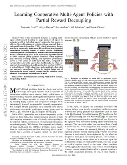Learning Cooperative Multi-Agent Policies with Partial Reward Decoupling