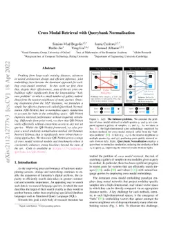 Cross Modal Retrieval with Querybank Normalisation