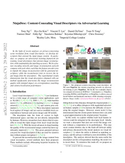 NinjaDesc: Content-Concealing Visual Descriptors via Adversarial
  Learning