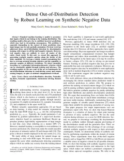 Dense Out-of-Distribution Detection by Robust Learning on Synthetic
  Negative Data