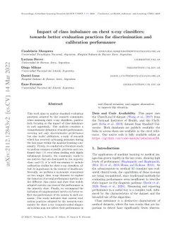 Impact of class imbalance on chest x-ray classifiers: towards better
  evaluation practices for discrimination and calibration performance