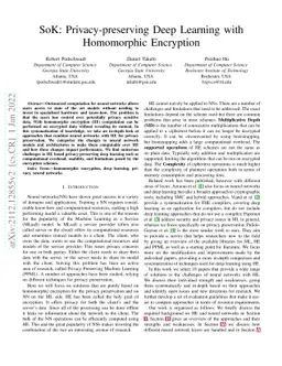 SoK: Privacy-preserving Deep Learning with Homomorphic Encryption