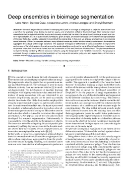 Deep ensembles in bioimage segmentation